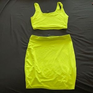 Two piece top and skirt